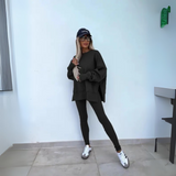 Celeste™ | Rento Pitkähihainen Collegepaita ja Housut Setti