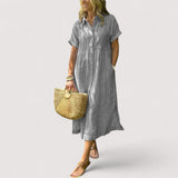 Rea™ | Raidallinen Hemdblusenkleid