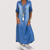 Zava™ | Pitkä mekko farkkuilmeellä