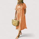 Rea™ | Raidallinen Hemdblusenkleid