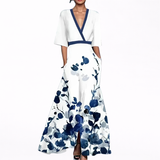 Valentina | Abito Maxi Elegante con Scollo Profondo