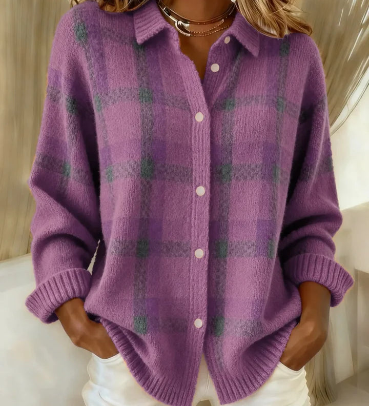 Felicia™ | Rento Ruudullinen Neuletakki