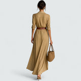 Pia™ | Pitkät hihat pitkä mekko