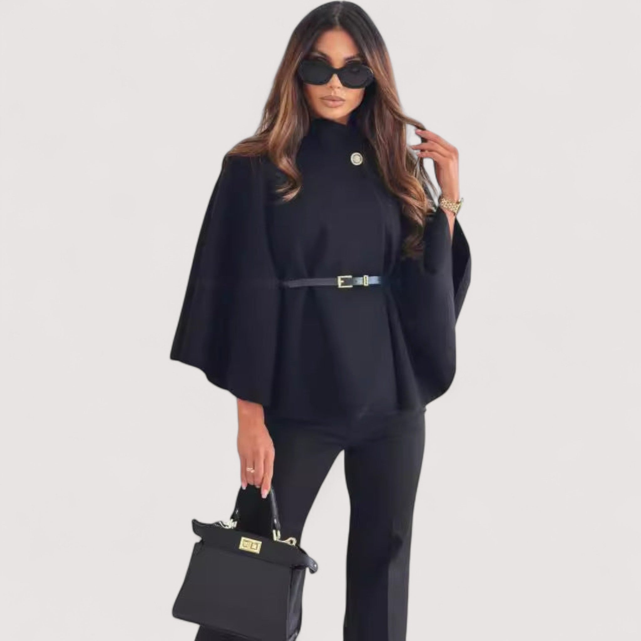 Angela™ | Tyylikäs perhosetakki vyöllä