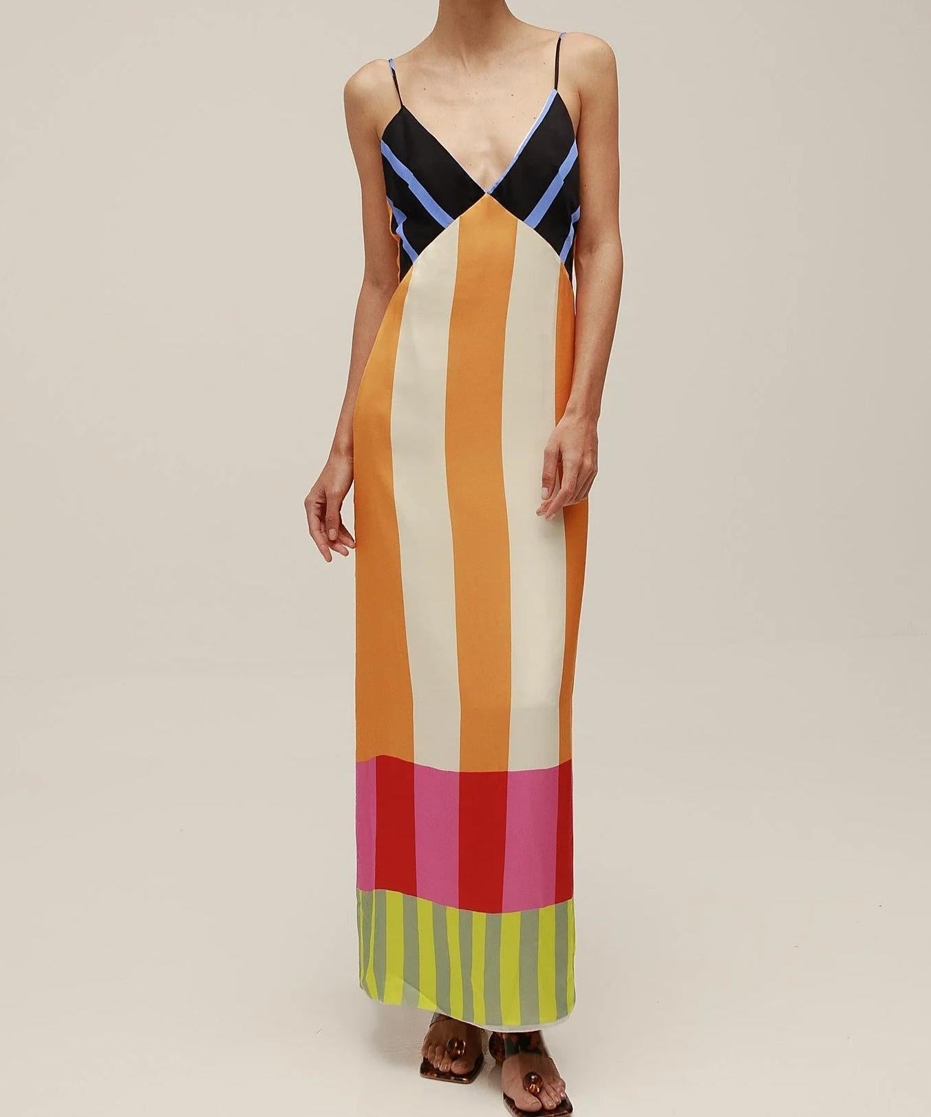 Paloma | Maxi Abito Colorato a Righe