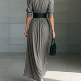 Zafira | Plissee-pitkä mekko