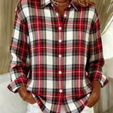 Amelia™ | Ruudullinen pusero lämpimissä syksyn sävyissä