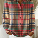 Lina™ | Ruudullinen pusero lämpimissä syksyn sävyissä