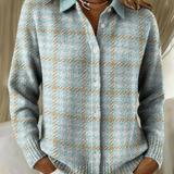 Clara™ | Ruudullinen pusero lämpimissä syksyn sävyissä