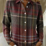 Emily™ | Ruudullinen pusero lämpimissä syksyn sävyissä