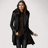 Valentina™ | Elegantti nahkatakki 3/4 pituudessa