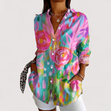 Annika™ | Monivärinen printtipaita