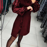 Ariane™ | Tyylikäs mekko patchwork-yksityiskohdilla