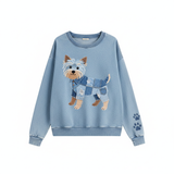 Marisol™ | Farkkupatchwork-paita koirakuviolla