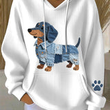 Morena™ | Tilkkutyö-huppari koirakuviolla